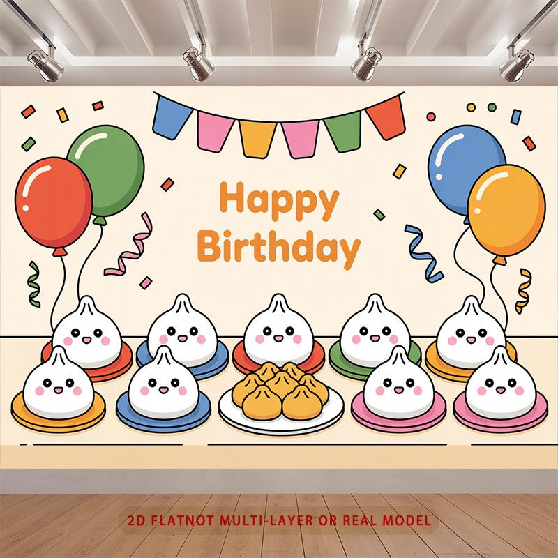 Party Backdrop Happy Birthday Birthday Photo Booth Background Front Door Decor