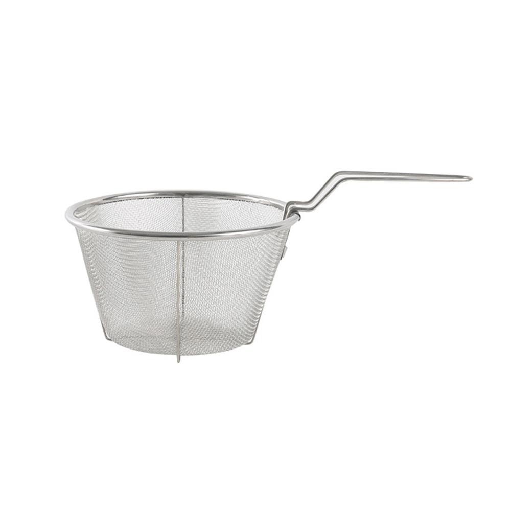 Folding Fry Basket Stainless Steel with Heat Resistant Handle for Fried Food Separation Ideal for Chips Meats Wonton Frying At