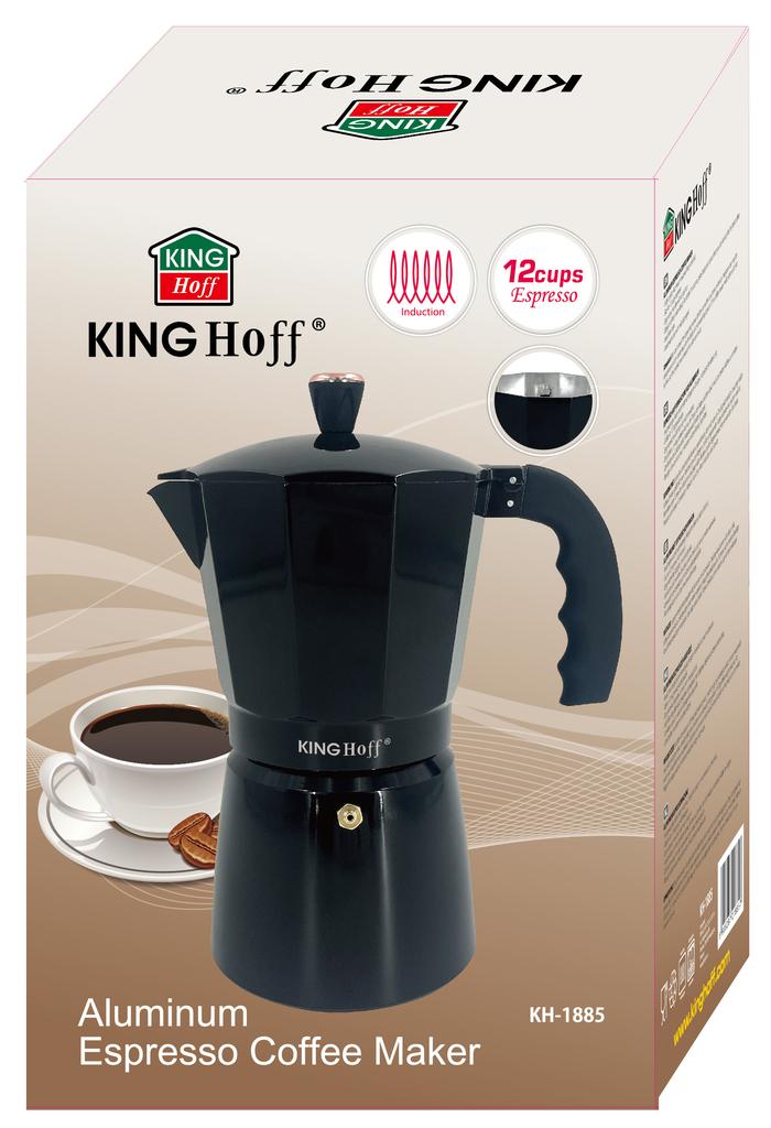 Kawiarka Espresso Kafeterka Ciśnieniowa KINGHOFF 600ml 12 Filiżanek KH-1885