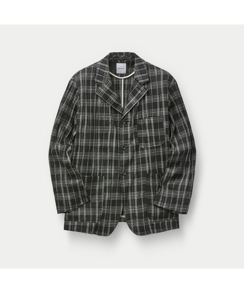 Series Sage De Cret Linen Check Tailored Jacket Svjam26552Bkx