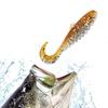 15Pcs 5.5CM/2G Curly Tail Soft Fishing Bait with Glitter Colorful PVC Realistic Bionic Artificial Lure Saltwater Freshwater Fishing Accessories
