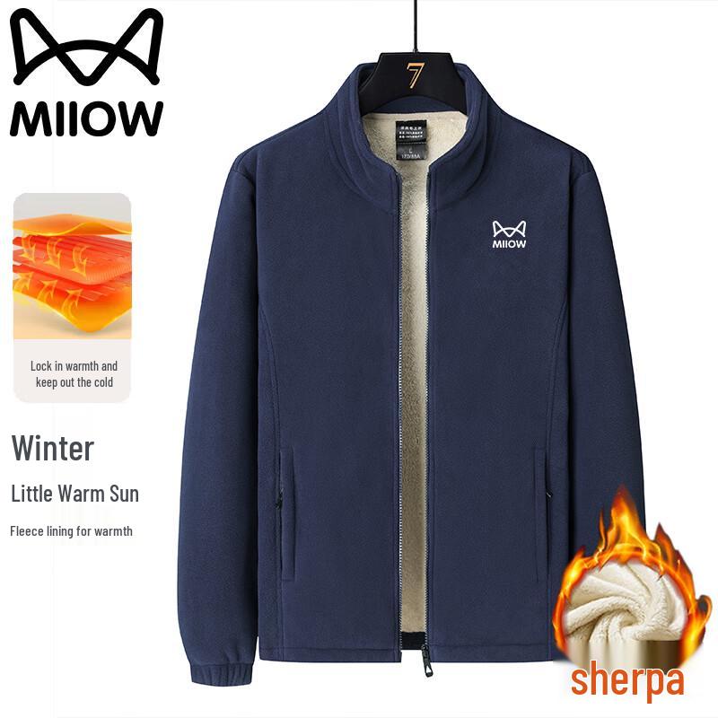 

Maoren Men s Autumn/Winter Fleece-Lined Jacket 5XL