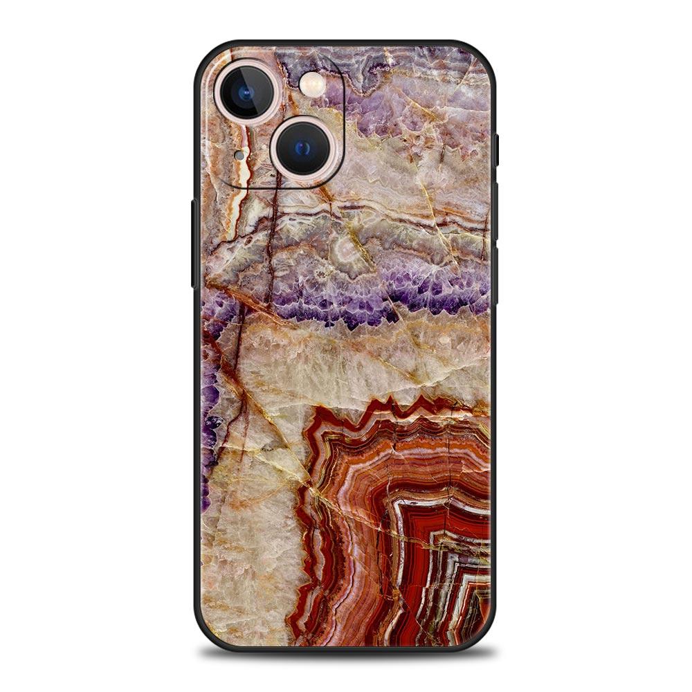 Marble Stone Phone Case For iPhone 17 Air 16 Plus 13 15 14 12 11 Pro MAX 7 8 SE Soft TPU Shockproof Cover Funda