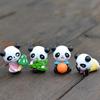 4 Pcs Cute Mini Panda Animal Figurines Micro Landscape Miniature Ornaments DIY Fairy Garden Terrarium Dollhouse Decoration