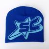 Autumn and Winter New SC Five-pointed Star Jacquard Knitted Hat Men's and Women's Fashion Street Cold Hip-hop Hip-hop Pullover Hat