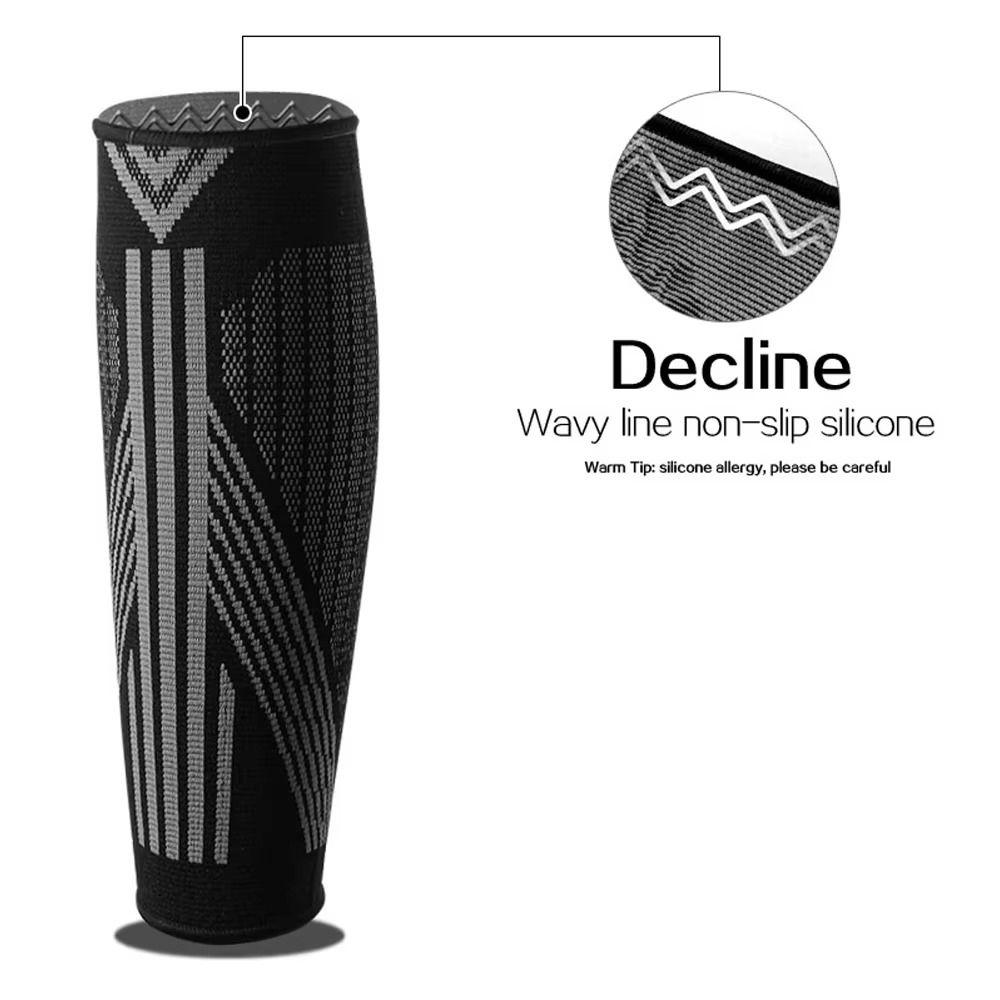 Breathable Calf Compression Sleeves Footless Leg Sleeve Brace Football Compression Socks Running