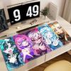Gaming Mouse Pad Large Desk Mat Antislip Base Stitched Edges Group Anime Girls Print for Gaming  Office Desk Use