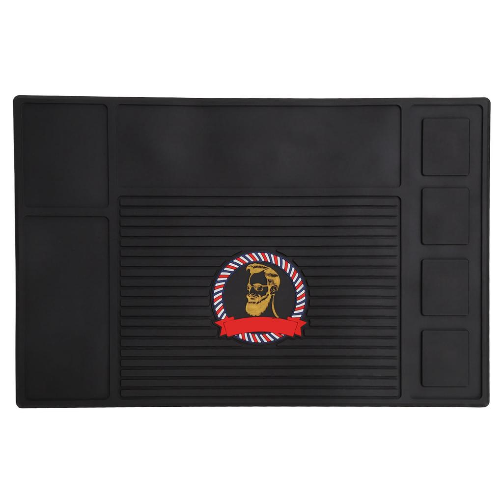 Barber Tools Mat Silicone Skid Resistance Waterproof Strong Adsorption Barber Station Organizer Mat for Hair Salon