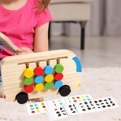Montessori Learning Toy Early Education Intelligence Toys Color Match Slide Puzzle
