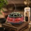 MrMrKura Ceramic 5-Piece Incense Burner and Incense Holder Set with Lid, Gourd-Shaped, Stylish, Flame-Retardant Cotton and Incense Holder, Perfect