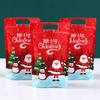 Resealable 10/25 Pcs Merry Christmas Sealed Bags Christmas Red Santa Claus Snowman Christmas Lootbags Gift Bags Candy Bag