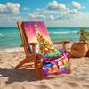 1Pc Christmas Tree Lights Gifts Beach Towel, Quick Dry, Multi-Use for Beach Pool Gym Yoga Home Travel, Christmas, Halloween, Xmas Gift S235