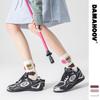 Fashion Cartoon Illustrations Featuring Cute Short Socks for Women, Trendy Summer Socks.