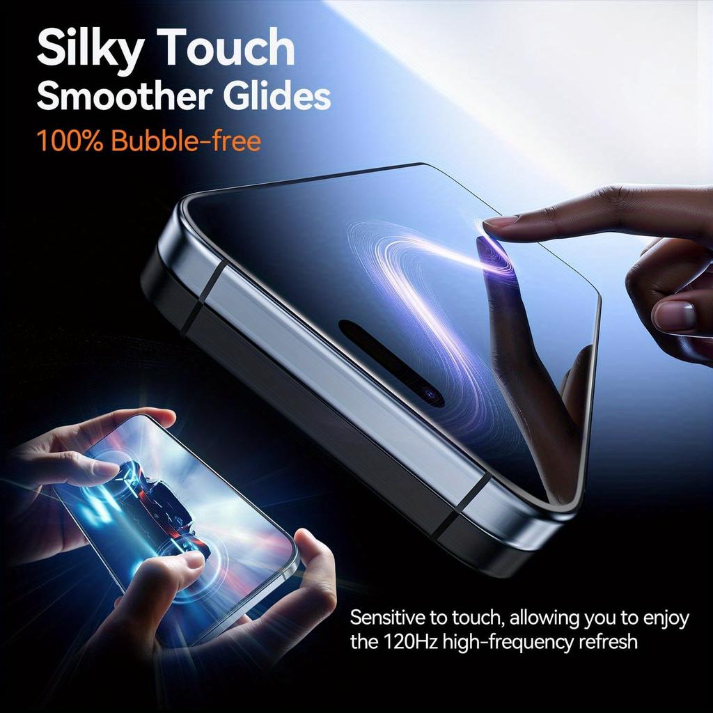 Vidro temperado anti-espião para iPhone16 17 Pro Max 15/14/13/12/ 4pcs Protetor de tela de vidro temperado de privacidade Filme anti-impressão digital