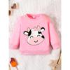 European Size Minimally Printed Pattern, Comfortable and Skin Friendly for 0-3 Year Old Baby , Versatile Baby Round-neck Sweatshirt for Spring