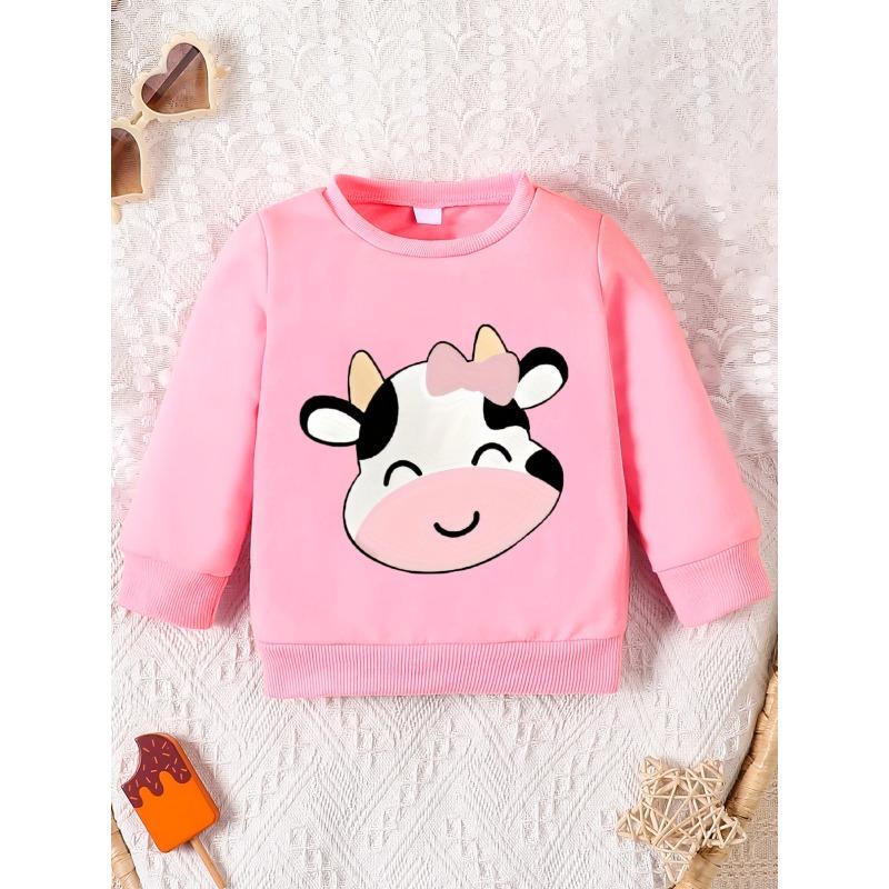 European Size Minimally Printed Pattern, Comfortable and Skin Friendly for 0-3 Year Old Baby , Versatile Baby Round-neck Sweatshirt for Spring