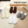 Star Hotel Homestay Disposable Linen Slippers for Beauty Salon, Home, Travel & Outdoor Use
