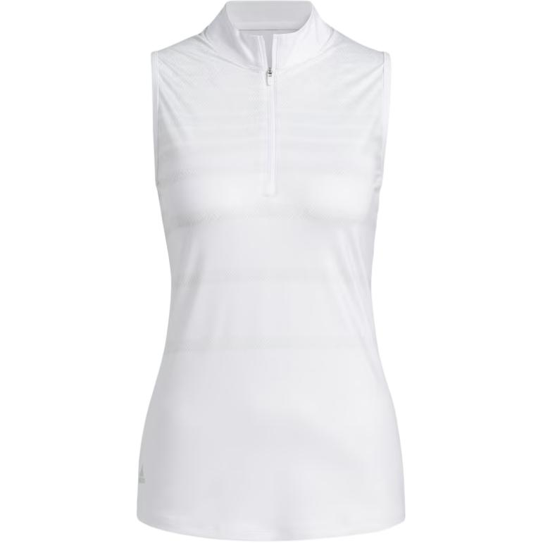 

Adidas SS23 Однотонная футболка без рукавов с воротником-стойкой, женские топы, белый цвет HI1738 S