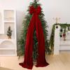 Extra Large Burgundy Velvet Christmas Bow for Tree & Window Decoration