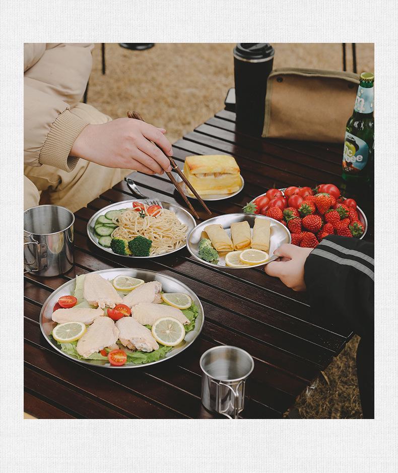 Portable Outdoor Camping Cookware Set: Frying Pan, Kettle, Tableware for Picnic and Camping