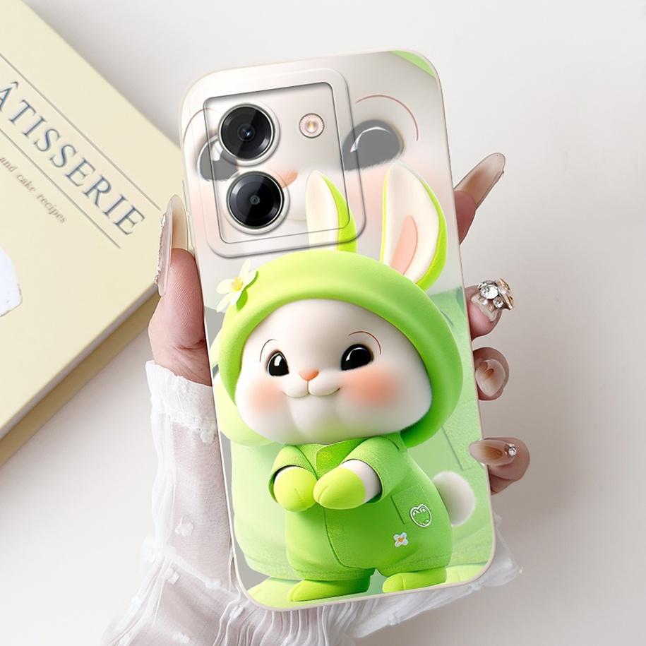 For Xiaomi Poco M7 Pro 5G Case Popular Flower Rabbit Duck Soft Liquid Silicone Cover For Xiaomi Poco M7Pro Capa 2409FPCC4G Coque