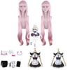 Chocola Vanilla Katzen-Mädchen Cosplay Kostüm Perücke Exquisite Verarbeitung Atmungsaktiv