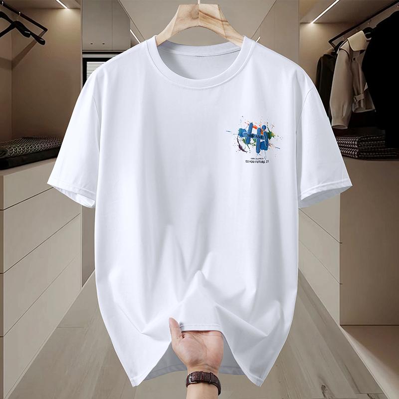4XL-11XL Plus Size Tops Summer Oversize T-shirts Man Short Sleeve Tee Fashion Vintage Clothing