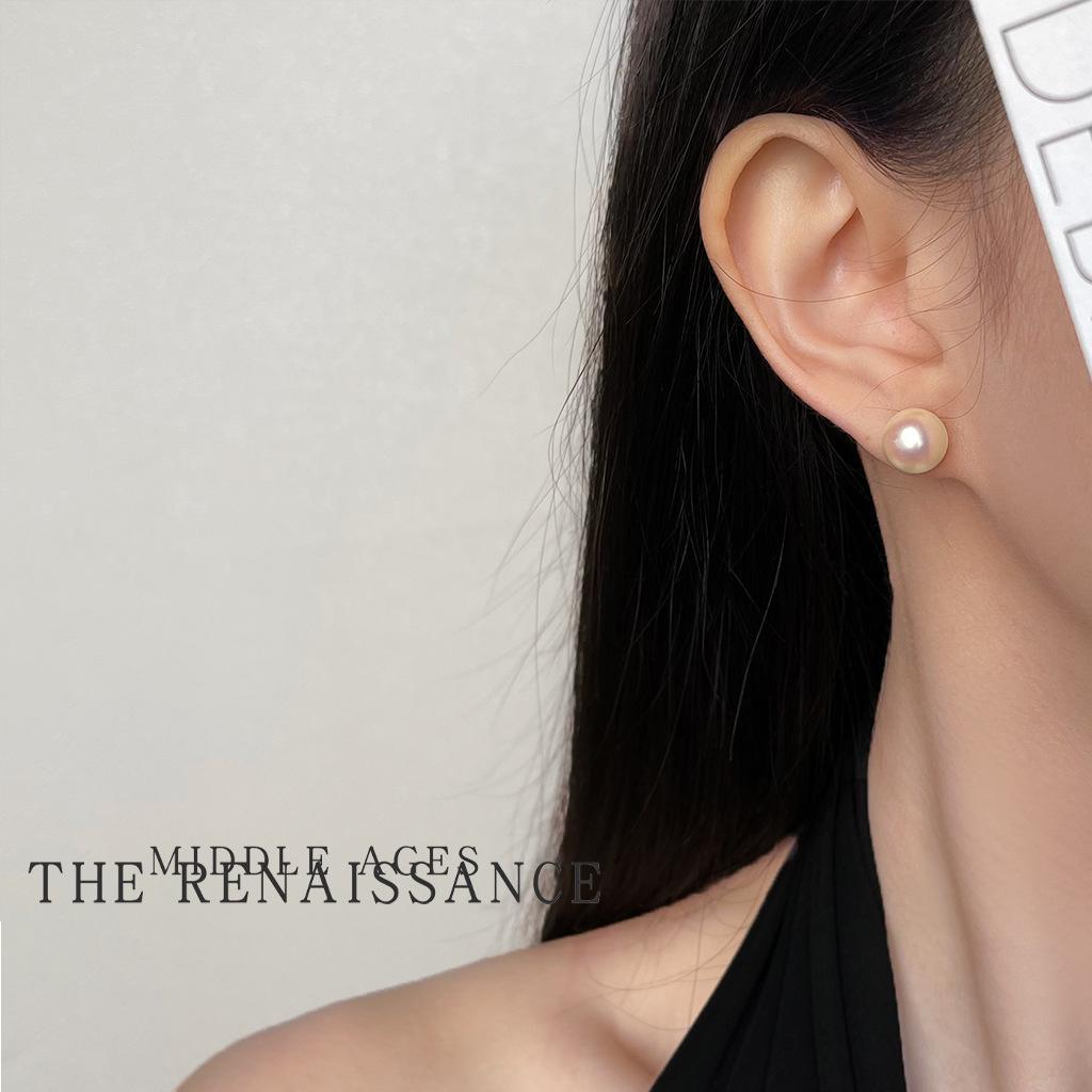 Французские ретро серьги-пусеты из высококачественного стекла и жемчуга, темпераментные серьги для женщин