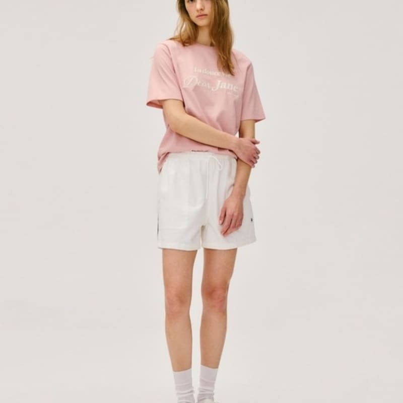 DEPOUND Mercerized Cotton Label Socks - Off White