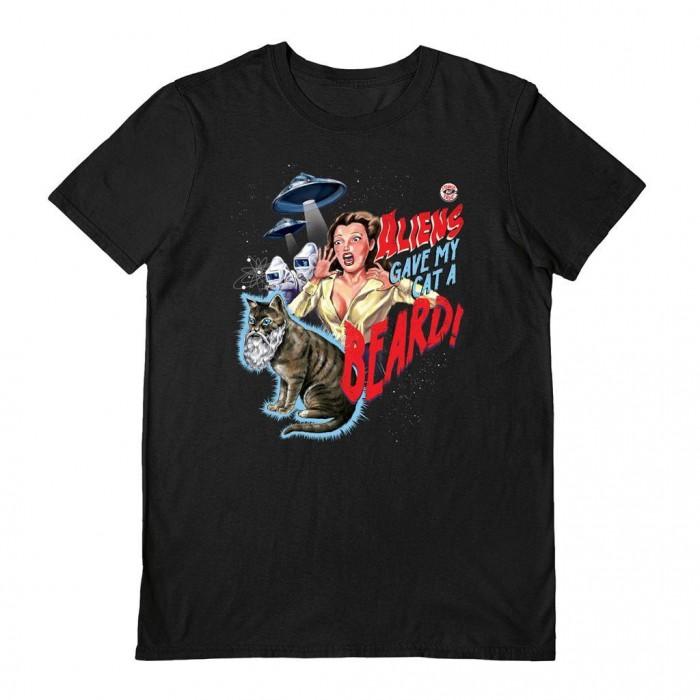 Steven Rhodes Unisex Adult Aliens Gave My Cat A Beard T-Shirt