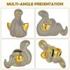 Ceramic Piggy Bank Golden Snake Money Saving Box for Desk