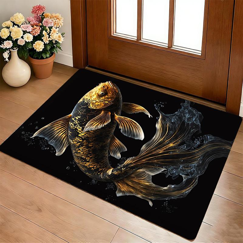 Golden Fish Living Room Nonslip Area Rug Soft Carpet For Bedroom Game Playroom Sofa Office Home Decor Doormat Christmas Gift C9302164