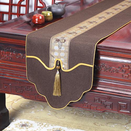 New Chinese Style Table Flag Modern Minimalist Zen Style Waterproof Tea Mat Long Tea Table Fabric Art Tablecloth