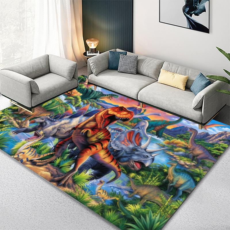 Cartoon Dinosaur Carpet Rug for Living Room Bedroom Home Sofa Decoration,Kids play Non-slip Floor Mat