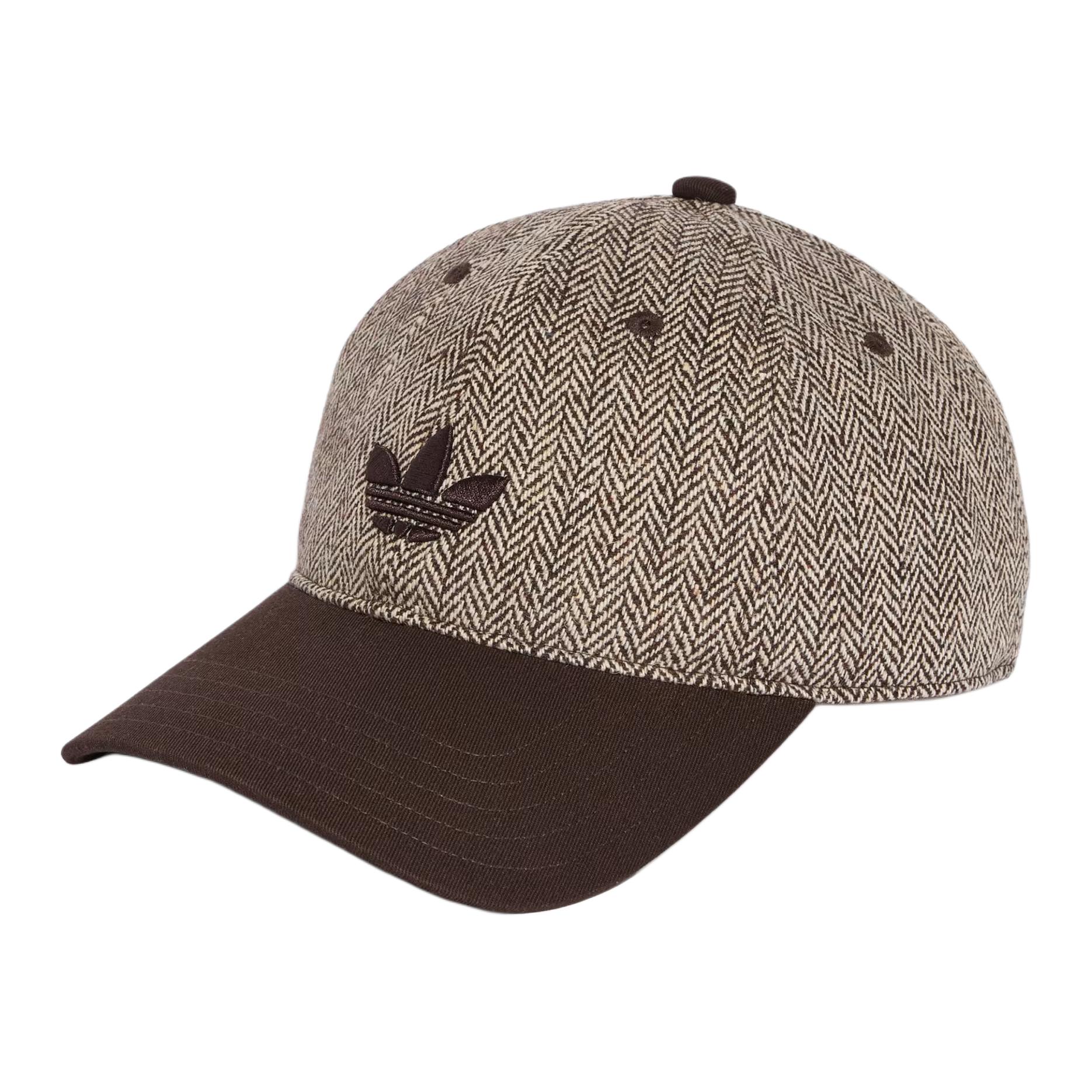 Кепка-утка Adidas Originals с логотипом, хлопковая, унисекс, коричневая KX1649 OSFW