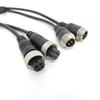 M12 4Pin Aviation Head To  Male Female To 2 Way Male Female Aviation Head Wire Extension Y Splitter Cable Adapter Connector