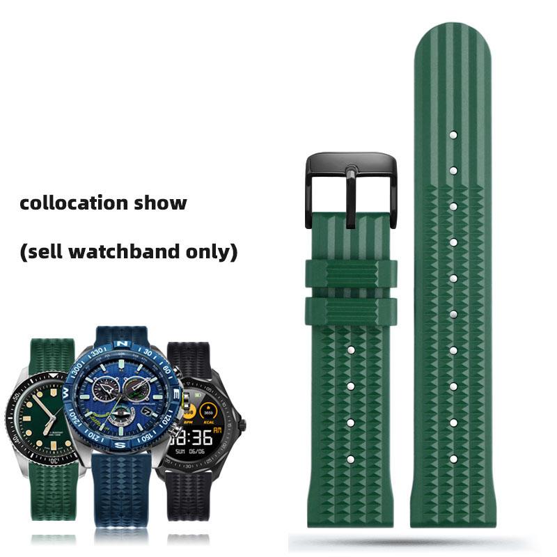 

Rubber watchband for S-eiko 007 gear S2 S3 Hua wei watch2 pro wristband Sport Diving silicone Replace Strap Wrist Belt 22mm