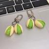 Cute Pistachios Keychain Charm Trendy Pistachios Nut Keychain Versatile Keyrings Charm for Backpacks and Purses