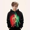 Autumn 3D Ball Games Printed Hoodies Fashionable Casual Sports Long Sleeved Children's Boy Hooded Sweatshirts