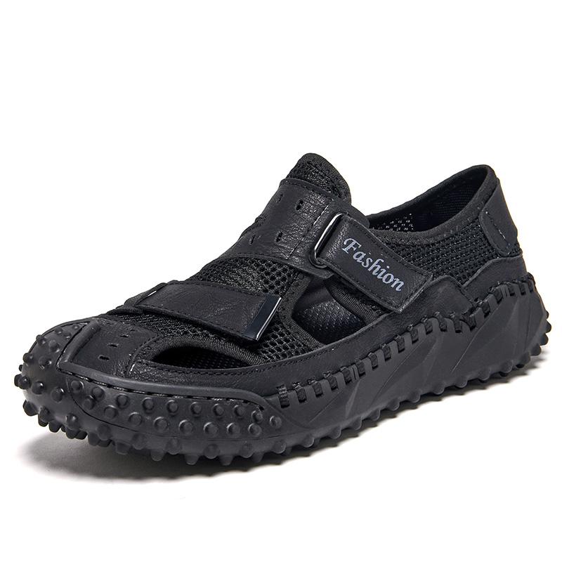 

Летняя дышащая уличная повседневная обувь, мужские кроссовки, противоскользящая прогулочная обувь, мокасины, мужская обувь 46 чёрный