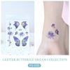 Ruikalong Waterproof Long-Lasting Glitter Butterfly Tattoo Sticker for Children's Makeup