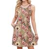 Women's Casual Fashion Breathable Floral Printed Vest Dress With Pockets