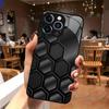 Irregular pattern design tempered glass mobile phone case suitable for iPhone17/16/15/14/13/12/11Pro Max all-inclusive anti-fall