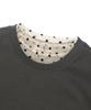 CARGOBROS FOR WOMAN Dot See-Through Long Sleeve Layered Short Sleeve Tee Set (Ivory/Charcoal)
