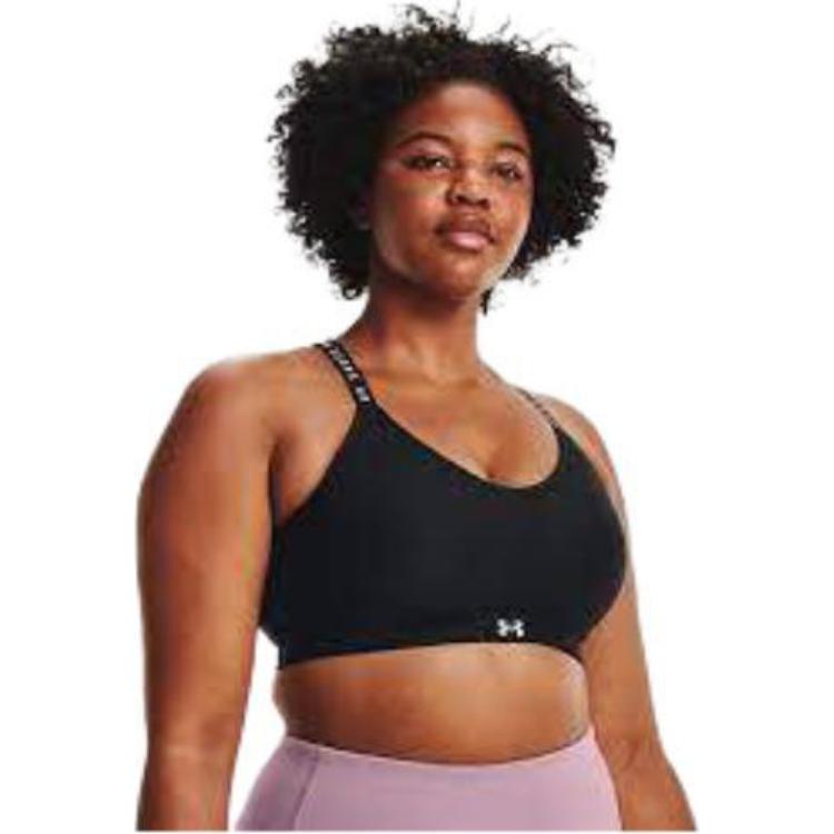 Under Armour Logo Print Training Low Intensity Sports Bra Women Underwear Black 1363354-001