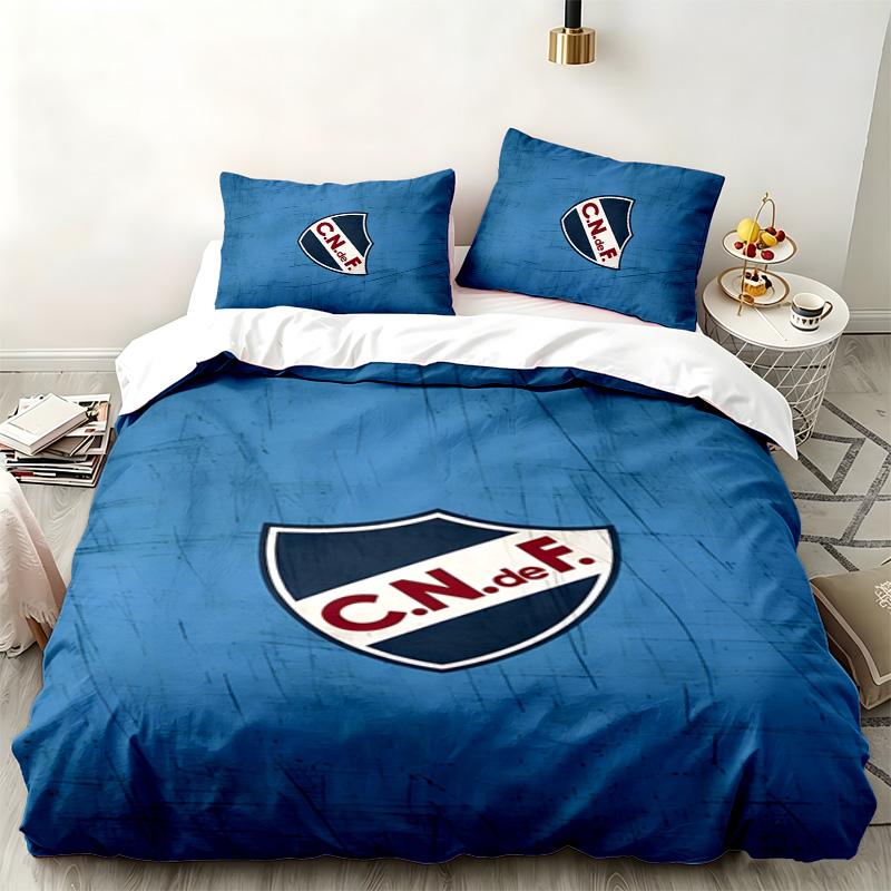 Club Nacional Football 3pc Set Perfect for Bedroom Use Comfortable Bedding Set Includes a Duvet Cover and Two Pillowcases Ideal Birthday or Christmas