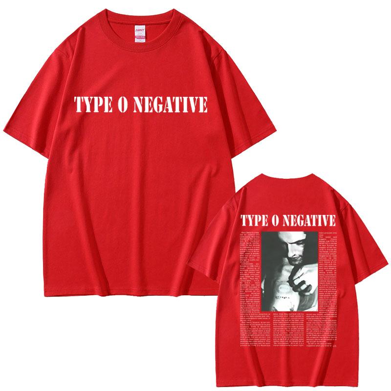 Rock Band Type O Negative Peter Steele T Shirts Unisex Women Vintage Metal Gothic Tshirt Male Casual Oversized Pure Cotton Tshirts