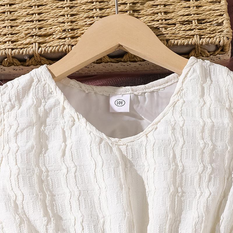 Children's Fashion Dress for Spring and Summer Elegant and Sweet Sleeveless Ruffled Dress for Girls