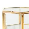 Brass , Glass Geometric Terrarium Tabletop er, Gold