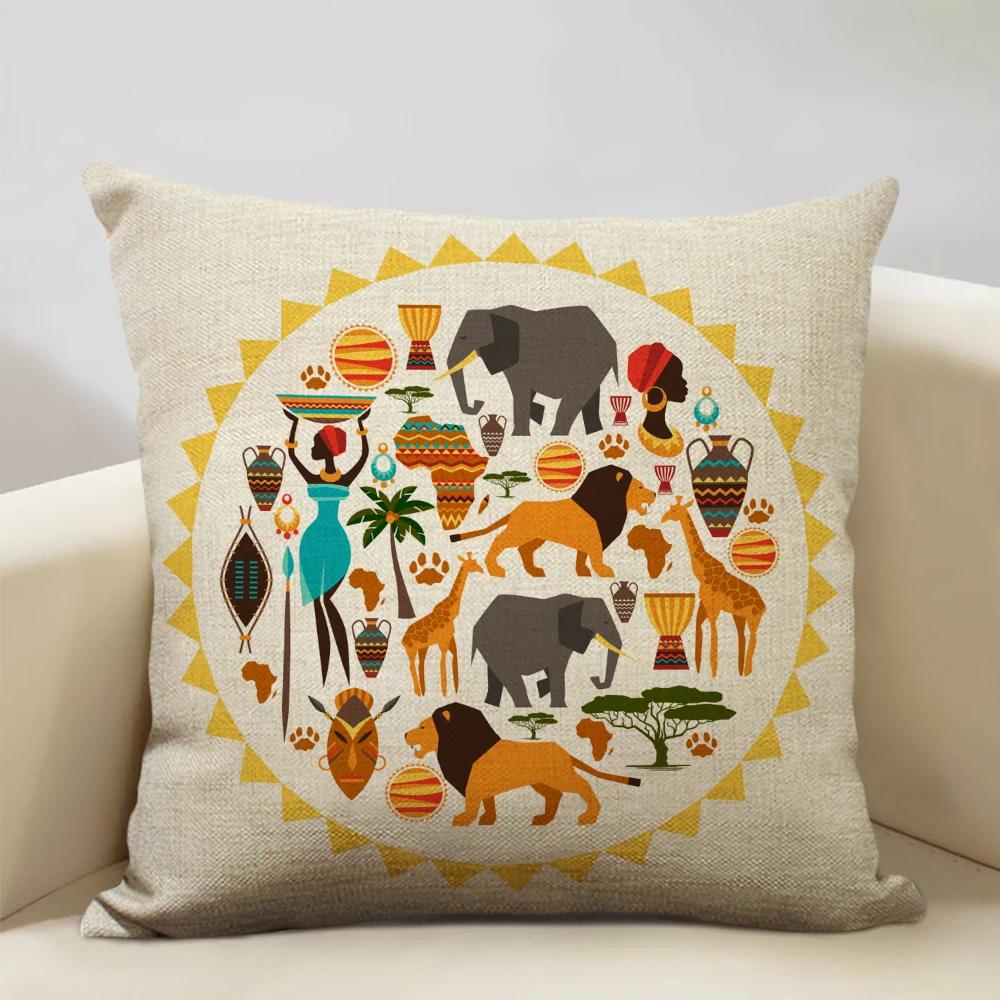 Ethnic Tribe Decorative Throw Pillow Case African Pattern Cushion Cover Home Sofa Decor Pillowcase Universal in All Seasons